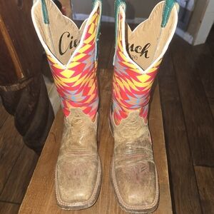 Cinch Vibrant Patterned Western Cowboy Boots